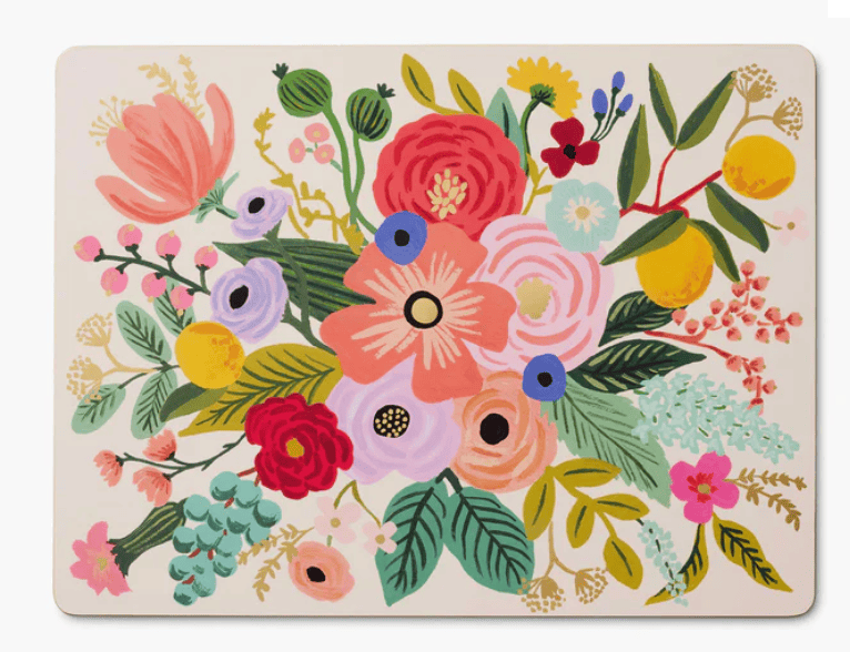 Garden Party cork placemats from Rifle Paper Co.