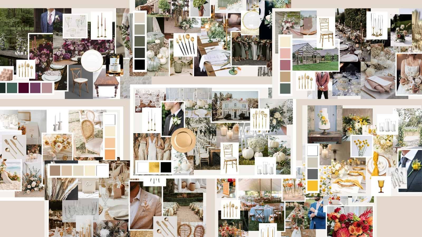 8 Beautiful Transitional Wedding Mood Boards for Late Summer and Early Fall